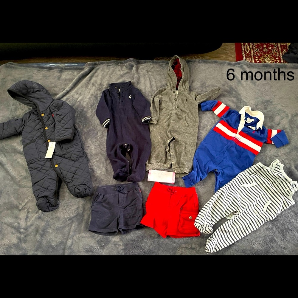 🛍 7 piece Ralph Lauren Polo Kids Bundle LOT 6 Months New & EUC